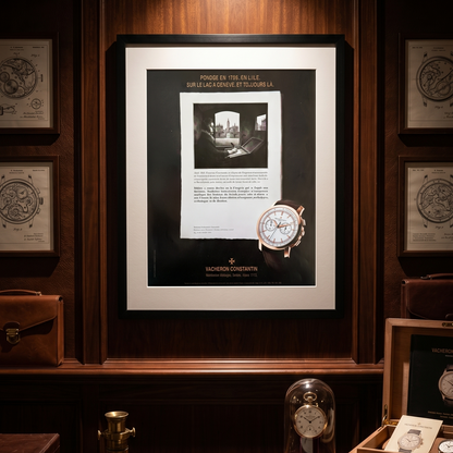 Vacheron Constantin Patrimony Traditionnelle Chronographe Orijinal Dönem Reklamıdır (Sonradan Baskı Değildir).