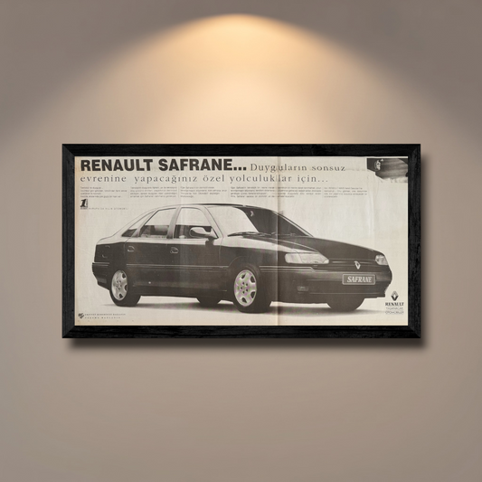 Renault Safrane “Duyguların Sonsuz Evrenine” 1992 Orijinal Türkiye Dönem Reklamıdır (Sonradan Baskı Değildir)