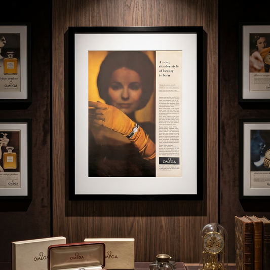 Omega Arc d’Or “A New Slender Style of Beauty” 1965 Orijinal Dönem Reklamıdır (Sonradan Baskı Değildir).
