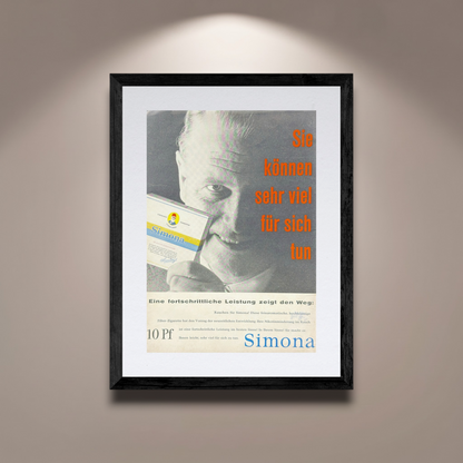 Simona Vintage Orijinal Dönem Reklamıdır (Sonradan Baskı Değildir)