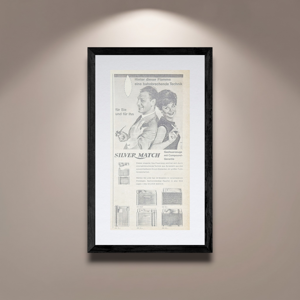 Silver Match El İllüstrasyonlu Vintage Orijinal Dönem Reklamıdır (Sonradan Baskı Değildir)