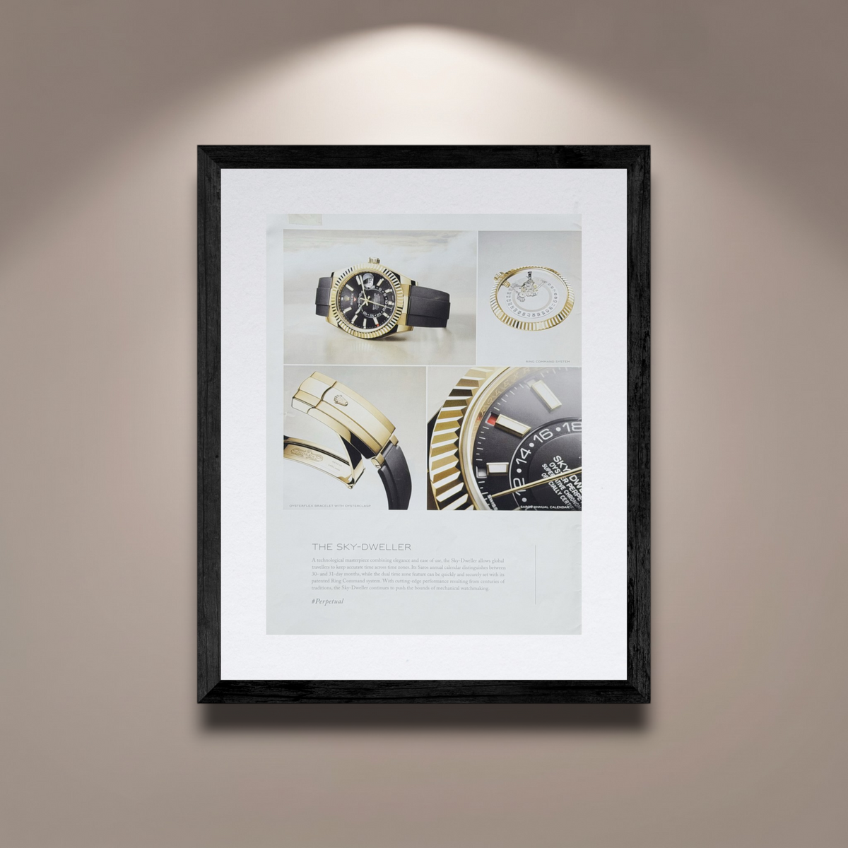 Rolex Sky-Dweller Sarı Altın Orijinal Dergi Reklamıdır (Sonradan Baskı Değildir)