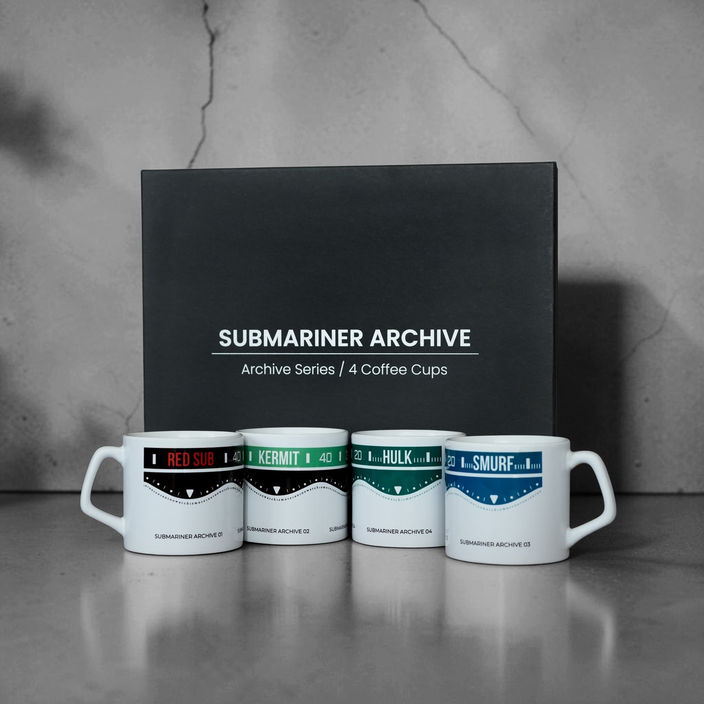 SUBMARINER Archive – Watch Collector Coffee Cup Set (4’lü Koleksiyon)