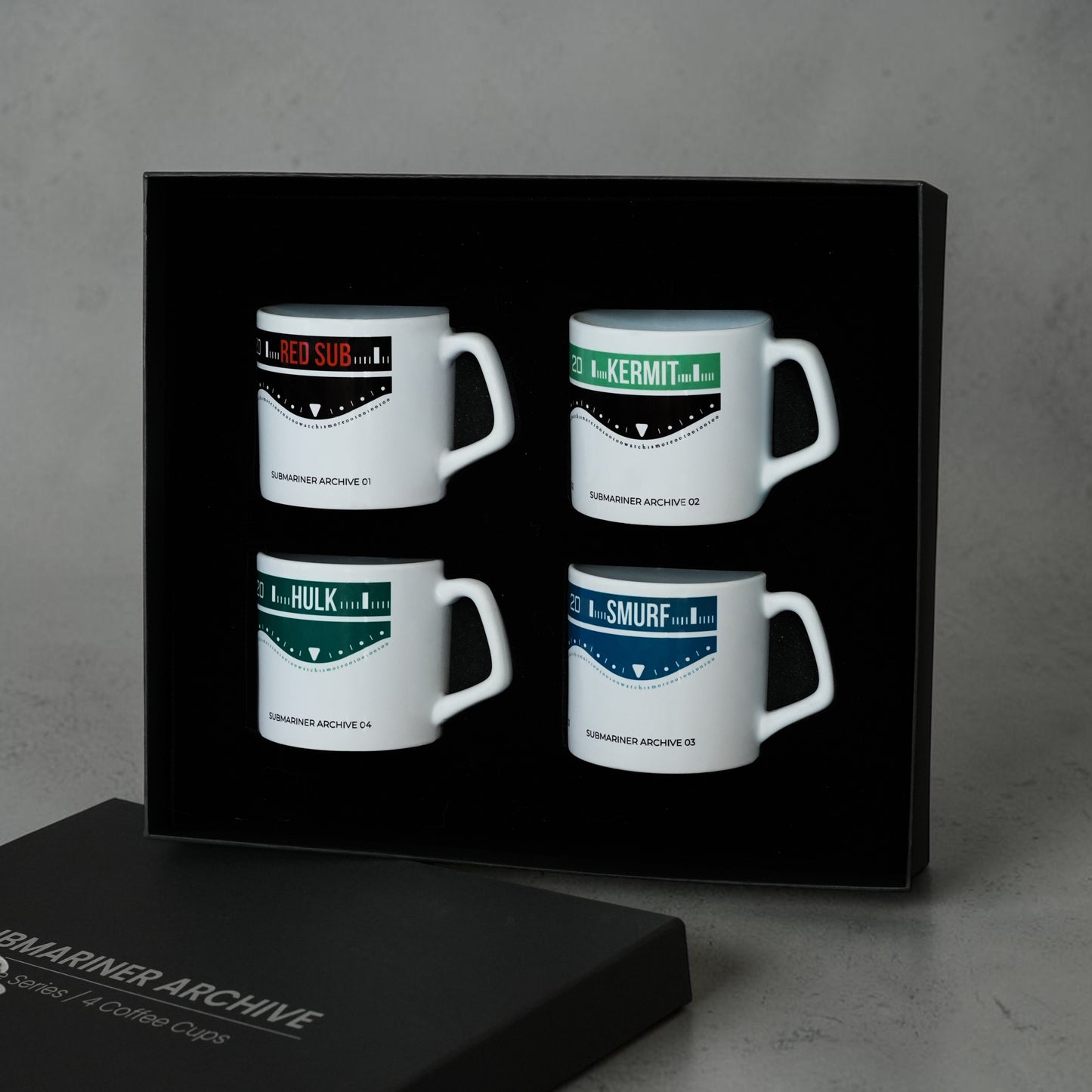 SUBMARINER Archive – Watch Collector Coffee Cup Set (4’lü Koleksiyon)