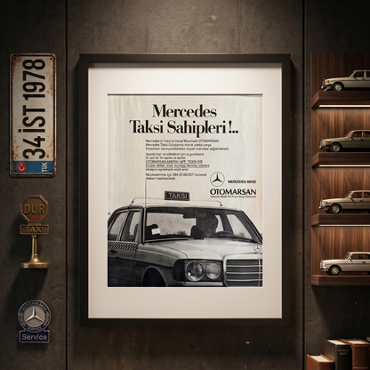 Mercedes-Benz – “Taksi Sahipleri…”  1986 Türkiye Orijinal Dönem Gazete Reklamıdır (Sonradan Baskı Değildir).