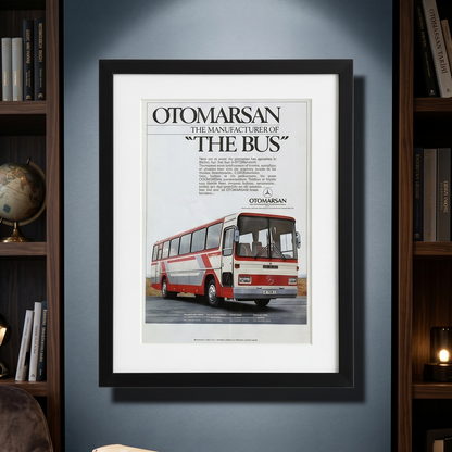Otomarsan – “The Bus” Mercedes-Benz Otobüs Reklamı Orijinal Dönem Sayfasıdır (Sonradan Baskı Değildir).
