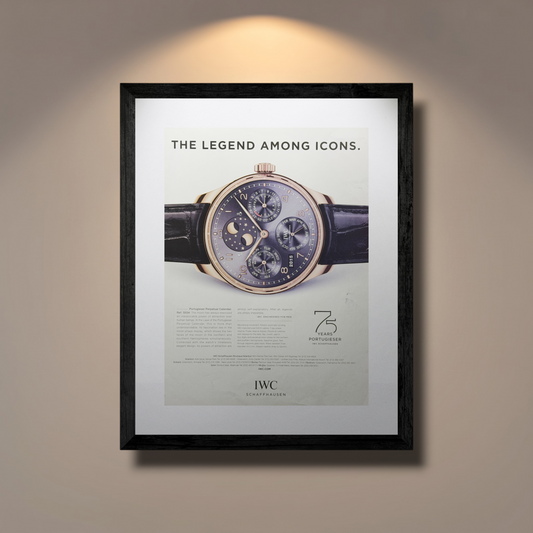IWC Portugieser Perpetual Calendar “The Legend Among Icons” 2015 Orijinal Dönem Reklamıdır (Sonradan Baskı Değildir).
