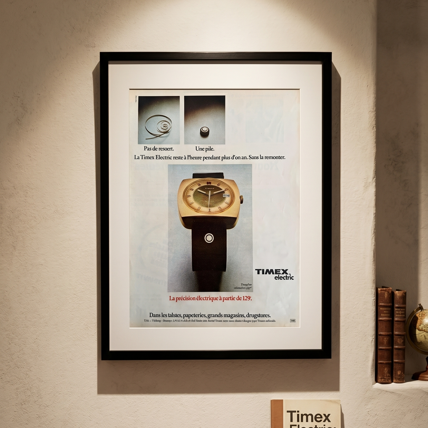 Timex Electric “No Spring. Just Power.” 1972 Orijinal Dönem Reklamıdır (Sonradan Baskı Değildir).