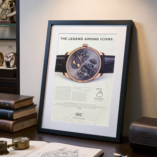 IWC Portugieser Perpetual Calendar “The Legend Among Icons” 2015 Orijinal Dönem Reklamıdır (Sonradan Baskı Değildir).