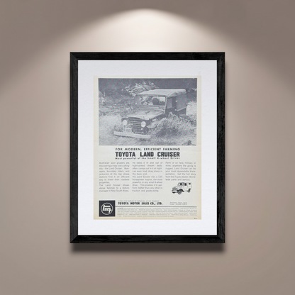 Toyota Land Cruiser FJ40 Vintage İngilizce Orijinal Dönem Reklamıdır (Sonradan Baskı Değildir)