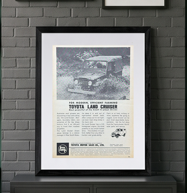 Toyota Land Cruiser FJ40 Vintage İngilizce Orijinal Dönem Reklamıdır (Sonradan Baskı Değildir)