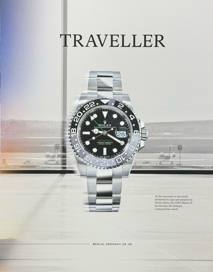 Rolex GMT-Master II Bruce WAYNE “Traveller – Berlin” İngilizce Orijinal Dergi Reklamıdır (Sonradan Baskı Değildir)