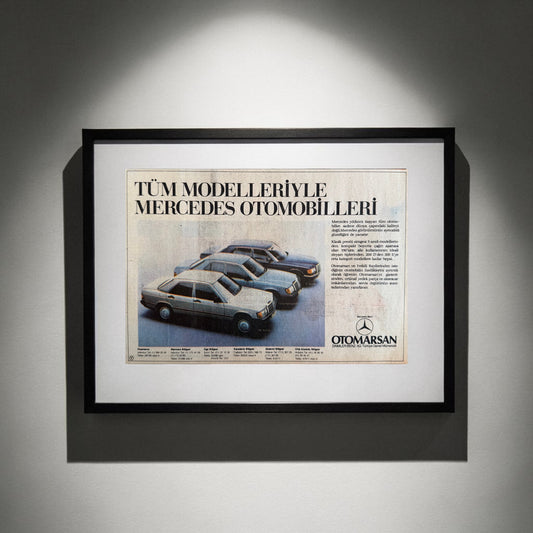 Mercedes-Benz – “Tüm Modelleriyle Mercedes Otomobilleri”  1985 Orijinal Türkiye Reklam Sayfasıdır (Sonradan Baskı Değildir).