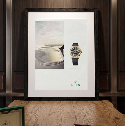 Rolex Oyster Perpetual Sky‑Dweller Sarı Altın Oysterflex İngilizce Orijinal Dönem Reklamıdır (Sonradan Baskı Değildir)