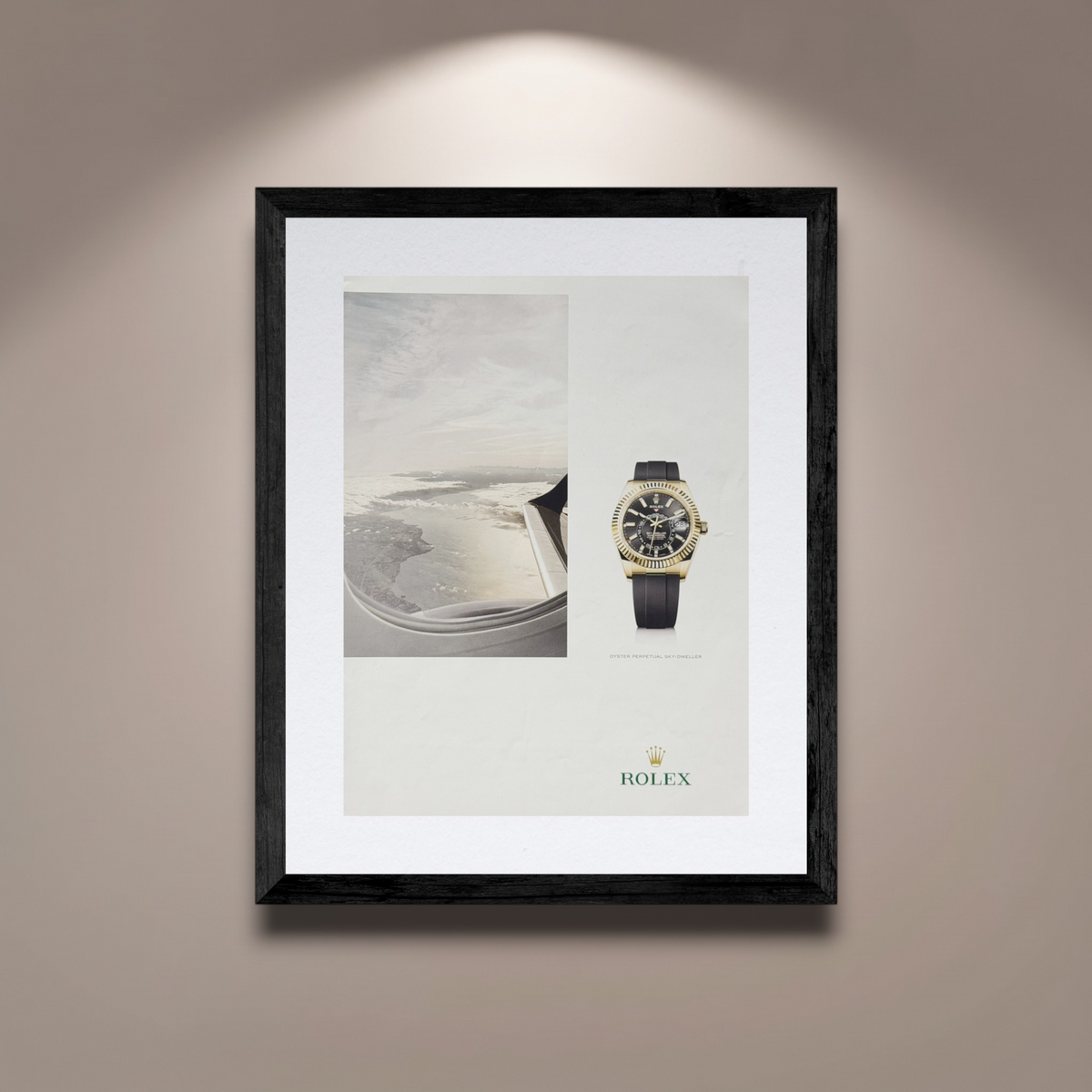 Rolex Oyster Perpetual Sky‑Dweller Sarı Altın Oysterflex İngilizce Orijinal Dönem Reklamıdır (Sonradan Baskı Değildir)