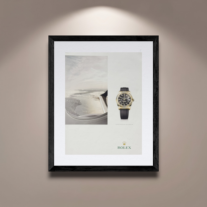 Rolex Oyster Perpetual Sky‑Dweller Sarı Altın Oysterflex İngilizce Orijinal Dönem Reklamıdır (Sonradan Baskı Değildir)