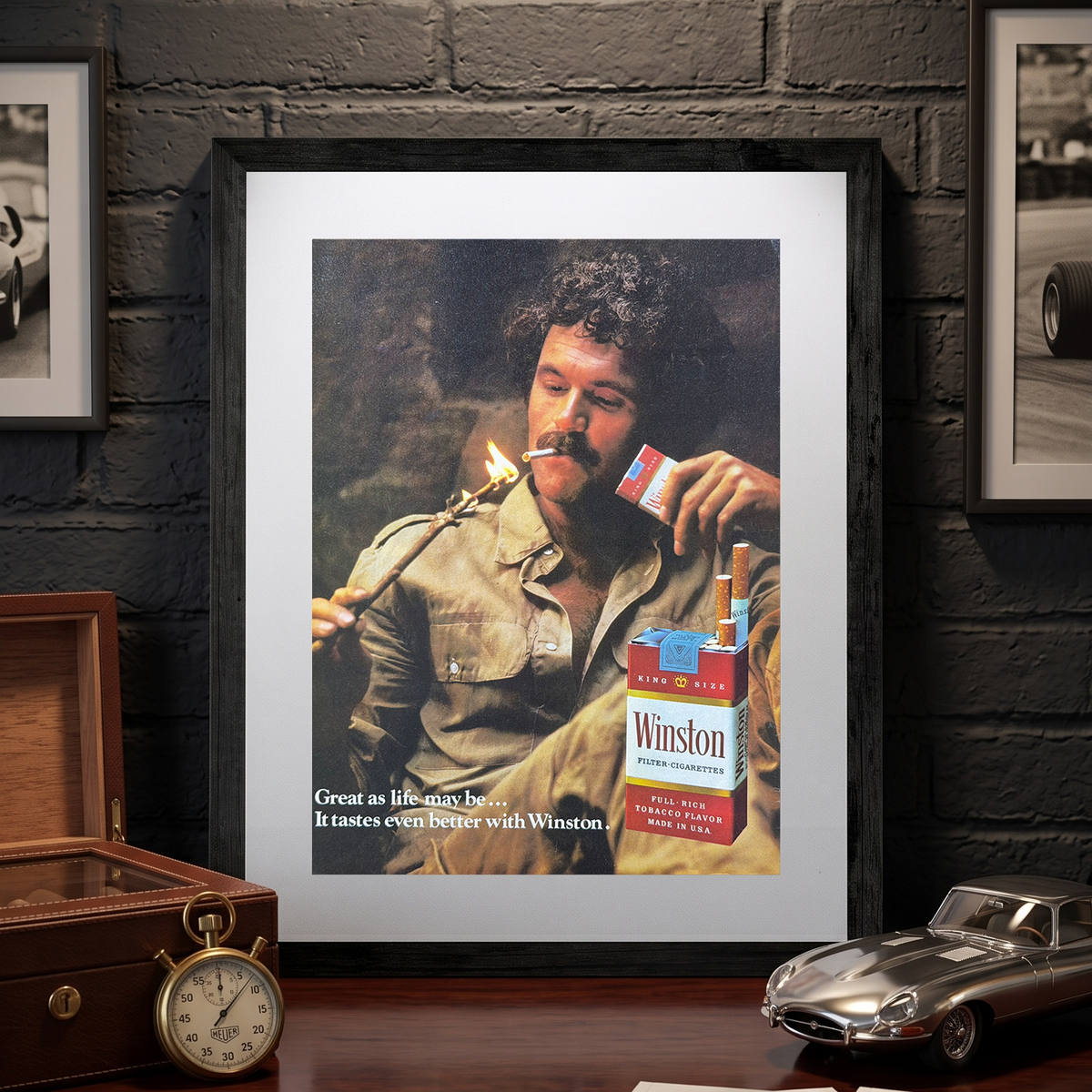 Winston “Great as Life May Be” 1970’ler Orijinal Dönem Reklamıdır (Sonradan Baskı Değildir)