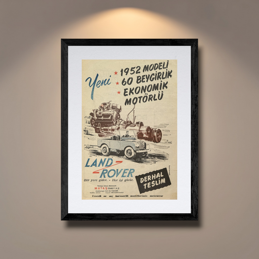 LAND ROVER 1952 Model – Orijinal Dönem Gazete Reklam Sayfasıdır (Sonradan Baskı Değildir).