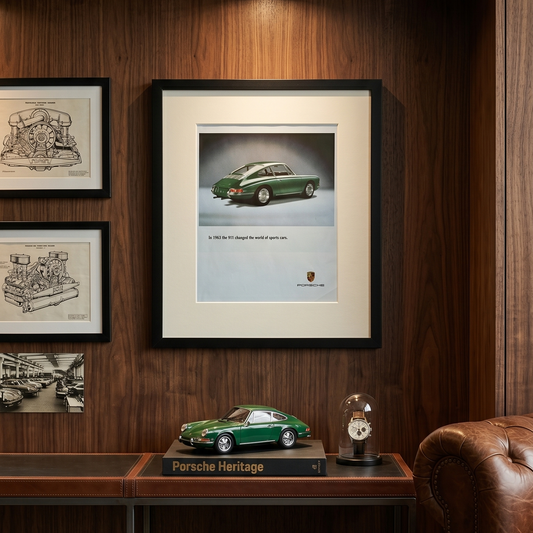 Porsche 911 – “1963’te Spor Otomobil Dünyasını Değiştirdi” Temalı Orijinal Dönem Reklam Sayfasıdır (Sonradan Baskı Değildir).