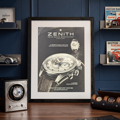 Zenith El Primero Chronomaster Open Çelik Kasa  Orijinal Dönem Reklamıdır (Sonradan Baskı Değildir)