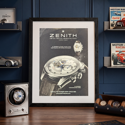 Zenith El Primero Chronomaster Open Çelik Kasa  Orijinal Dönem Reklamıdır (Sonradan Baskı Değildir)